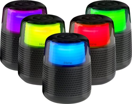iHome Bluetooth Color Changing Party Speaker with Wireless Microphone - Black GLOBAL SHIPPING