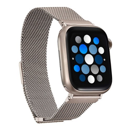 Insignia™ - Stainless Steel Mesh Band for Apple Watch 38mm, 40mm and 41mm (All Series) - Champagne