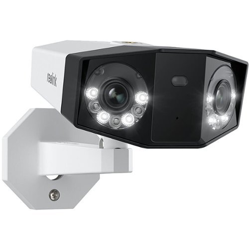 Reolink - Duo Series Outdoor PoE 4K/8MP Security Camera with Spotlight - White-Front_Standard 