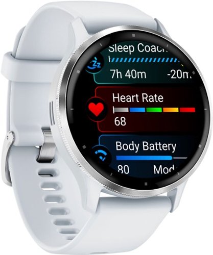 Garmin Venu 3 GPS Smartwatch 45 mm Fiber-reinforced polymer - Stainless Steel and Whitestone GLOBAL SHIPPING