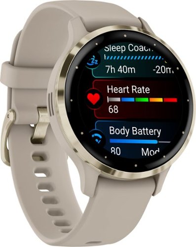Garmin Venu 3S GPS Smartwatch 41 mm Fiber-reinforced polymer - Stainless Steel and French Gray - (2023) GLOBAL SHIPPING