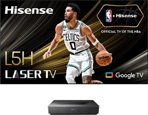 Hisense - L5H Laser TV X-Fusion™ UST Projector with 120" ALR Screen, 4K UHD, 2700 ANSI Lms, Dolby Vision & Atmos, Google TV - Black