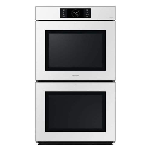 Samsung - BESPOKE 30" Built-In Electric Convection Double Wall Oven with AI Pro Cooking Camera - White Glass