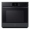 Samsung - 30" Built-In Single Electric Convection Wall Oven with Steam Cook - Matte Black-Front_Standard