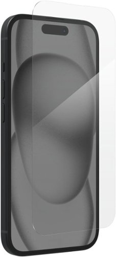 ZAGG - InvisibleShield Glass Elite VisionGuard+ Blue Light Filtering Screen Protector for Apple iPhone 15 - Clear
