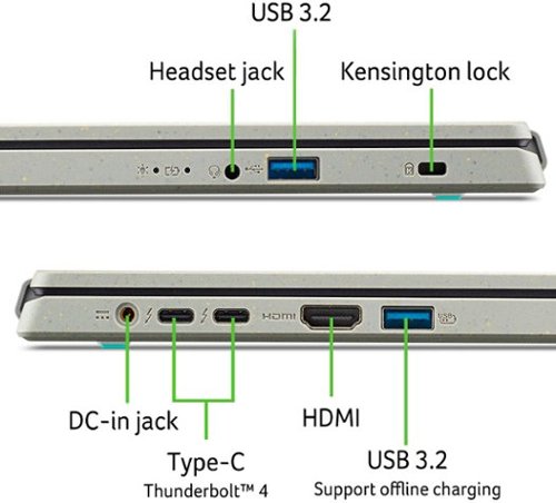 Acer -Aspire Vero-15.6” Full HD Eco-Friendly Laptop- Intel i5-1335U with 8GB LPDDR5- 512GB PCIe Gen4 SSD - Cobblestone Gray BUY ONLINE