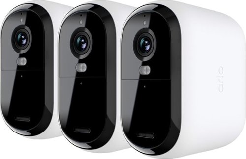  Arlo - Essential XL 3-Camera Outdoor Wireless 2K Security Camera (2nd Generation) with 4x Longer Battery Life - White