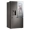 LG - Standard-Depth MAX 30.7 Cu. Ft. French Door-in-Door Smart Refrigerator with Four Types of Ice - Black Stainless Steel-Angle_Standard