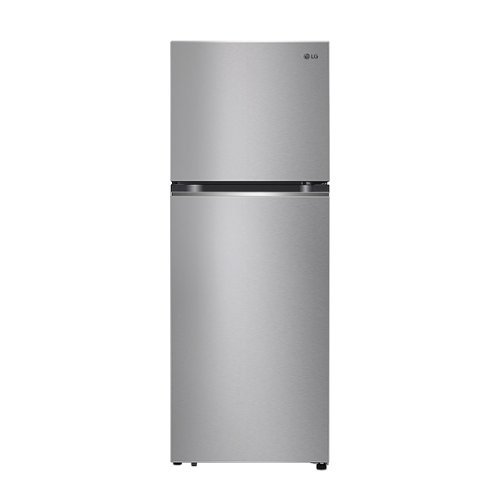 Photos - Fridge LG  11.1 Cu Ft Top-Freezer Refrigerator - Stainless Steel Look LT11C2000V 