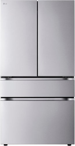 LG - 29.6 Cu. Ft. 4-Door French Door Smart Refrigerator with Full-Convert Drawer - Stainless Steel