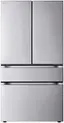 Front. LG - Standard-Depth MAX 29.6 Cu. Ft. 4-Door French Door Smart Refrigerator with Full-Convert Drawer - PrintProof Stainless Steel.