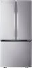 LG - Counter-Depth MAX 20.8 Cu. Ft. French Door Smart Refrigerator with Ice - Stainless Steel-Front_Standard