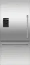 Front. Fisher & Paykel - Active Smart 17.1 Cu Ft  Bottom Freezer Refrigerator with Ice & Water - Stainless Steel.
