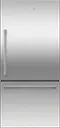 Front. Fisher & Paykel - Active Smart 17.1 Cu Ft Bottom Freezer Refrigerator with Ice - Stainless Steel.