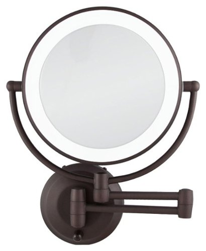  Zadro - Round LED-Lighted Wall Mirror - Bronze
