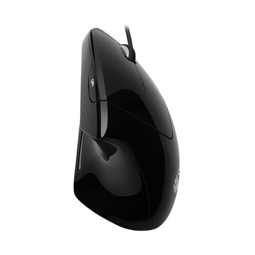 Adesso iMouse Wired Optical Ergonomic Mouse - Wired - Glossy black WORLDWIDE DELIVERY