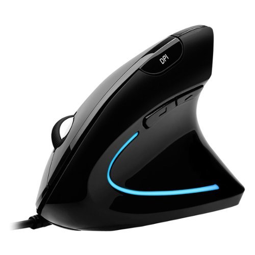 Adesso iMouse Wired Optical Ergonomic Mouse - Wired - Glossy black WHERE TO BUY
