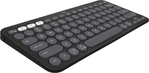  Logitech - Pebble Keys 2 Slim TKL Wireless Scissor Keyboard for Windows, macOS, iPadOS, Chrome - Graphite