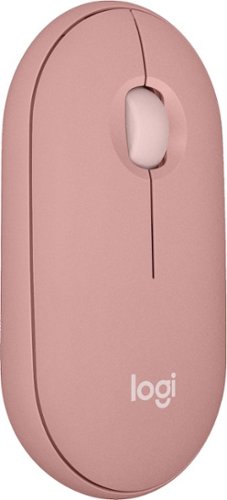 Logitech - Pebble Mouse 2 M350s Slim Lightweight Wireless Silent Ambidextrous Mouse with Customizable Buttons - Rose