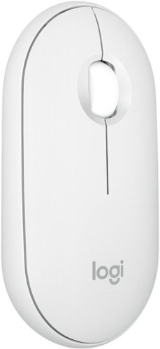 Logitech - Pebble Mouse 2 M350s Slim Lightweight Wireless Silent Ambidextrous Mouse with Customizable Buttons - Off-White