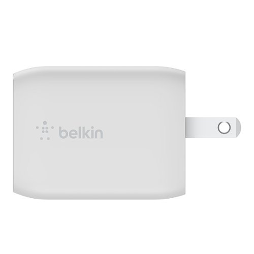 Belkin - 65W Dual USB-C Wall Charger, Fast Charging 3.0 w/ GaN Technology for iPhone, MacBook, Galaxy, Nintendo Switch 2 & More - White-Alt_View_Standard_15 