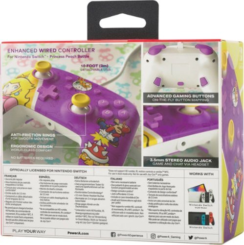 PowerA Enhanced Wired Controller for Nintendo Switch - Princess Peach Battle BUY IN EUROPE