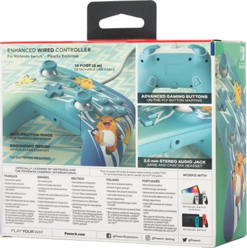 PowerA Wired Controller for Nintendo Switch - Pikachu Evolution BUY IN EUROPE