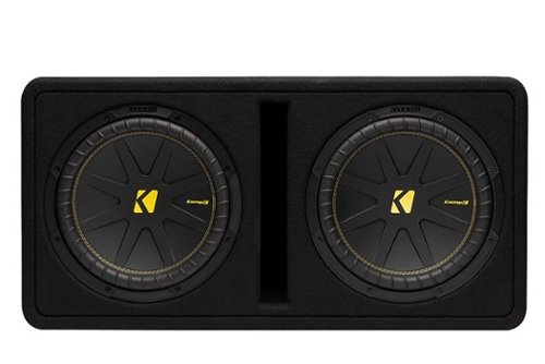 KICKER - CompC 12" Loaded Enclosures Dual Single-Voice-Coil 2-Ohm Subwoofers - Black