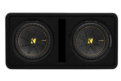 KICKER - CompC 10" Loaded Enclosures Dual Single-Voice-Coil 2-Ohm Subwoofers - Black