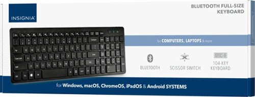 Insignia™ Full-size Bluetooth Scissor Switch Keyboard - Black GLOBAL SHIPPING
