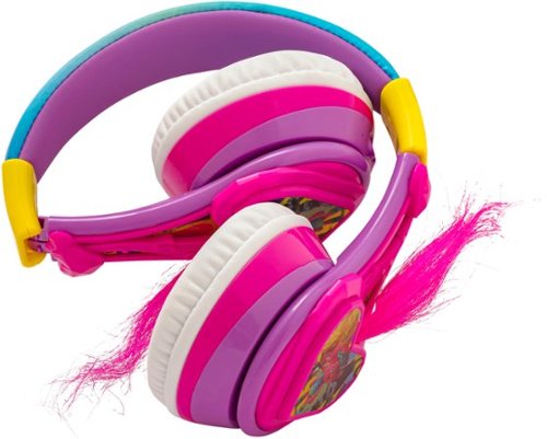 eKids DreamWorks Trolls Wireless Over-the-Ear Headphones - Pink GLOBAL SHIPPING