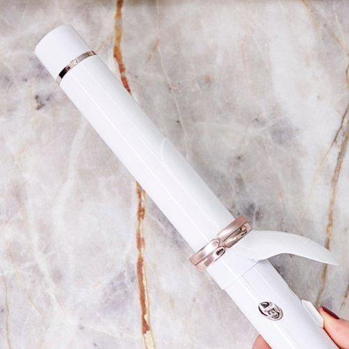 T3 CurlWrap 1.25 Automatic Rotating Curling Iron with Long Barrel - White GLOBAL SHIPPING