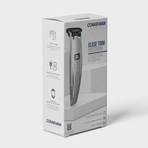 Conair man Beard & Stubble Rechargeable Hair Trimmer Dry - Silver SHOP ONLINE