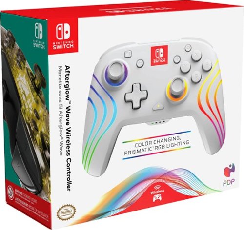 PDP Afterglow™ Wave Wireless Controller for Nintendo Switch™, and Nintendo Switch™ - OLED Model - White BUY IN SINGAPORE