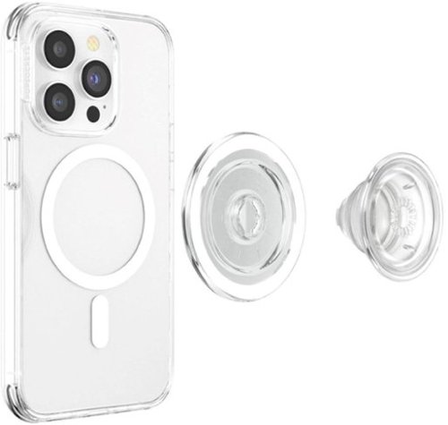 PopSockets MagSafe Round PopGrip Cell Phone Grip & Stand, with Adapter Ring for Mobile Phones - Clear WORLDWIDE DELIVERY