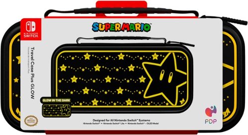 PDP Travel Case Plus GLOW For Nintendo Switch, Nintendo Switch Lite, Nintendo Switch - OLED Model - Super Star WORLDWIDE DELIVERY