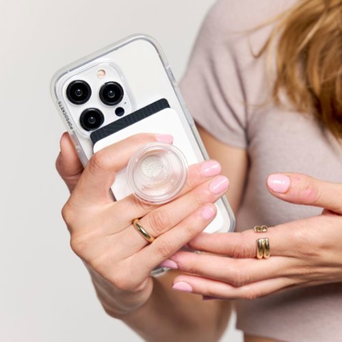 PopSockets MagSafe PopWallet+ Cell Phone Wallet & Grip, with Adapter Ring - White Clear HOW TO BUY