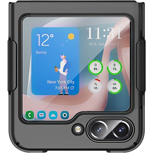 

SaharaCase - Anti-Slip Slim with Belt Clip Case for Samsung Galaxy Z Flip5 - Black
