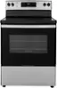 Front. Insignia™ - 5 Cu. Ft. Freestanding Electric Range - Stainless Steel.