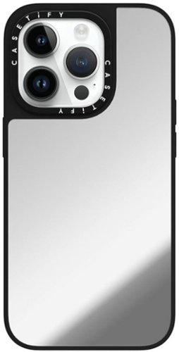  CASETiFY - Mirror Case with MagSafe for Apple iPhone 15 Pro - Silver with Black Bumper