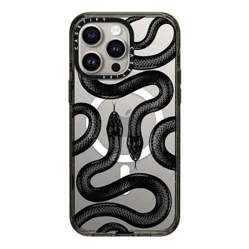 CASETiFY Impact Case with MagSafe for Apple iPhone 15 Pro Max - Black Kingsnake GLOBAL SHIPPING