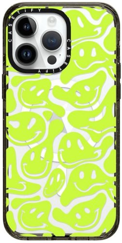  CASETiFY - Impact Case with MagSafe for Apple iPhone 15 Pro Max - Acid Smiles Neon Green