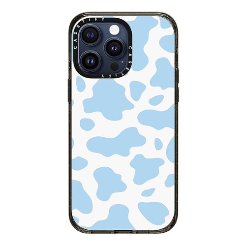 CASETiFY Impact Case with MagSafe for Apple iPhone 15 Pro Max - Blue Cow Print WORLDWIDE DELIVERY