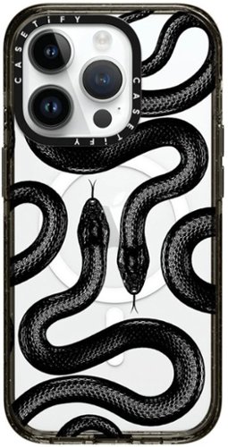 CASETiFY - Impact Case with MagSafe for Apple iPhone 15 Pro - Black Kingsnake
