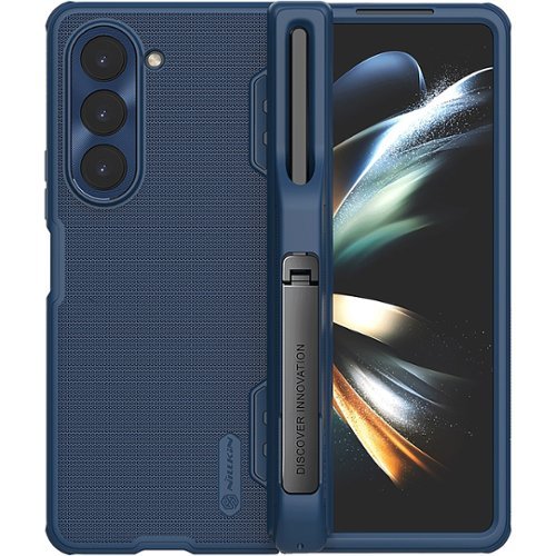SaharaCase - GRIP Series with Kickstand and Stylus Compatibility Case for Samsung Galaxy Z Fold5 - Blue