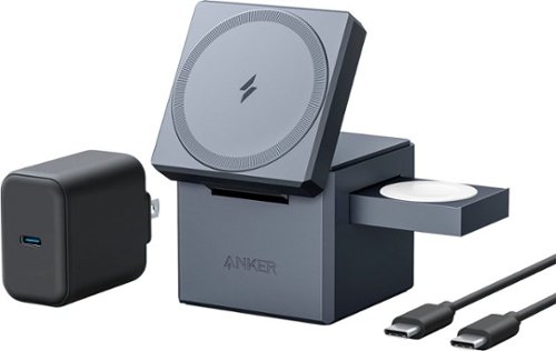 Anker - 3-in-1 Cube with MagSafe - Gray