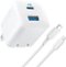 Anker - Wall Charger (32W, 2-Port) with 6 ft USB-C to Lightning Cable - White-Front_Standard
