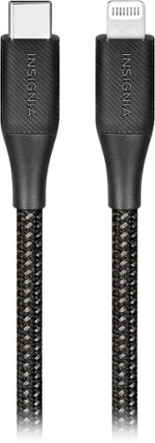 Insignia™ 10’ USB-C to Lightning Charge-and-Sync Braided Cable - Black GLOBAL SHIPPING