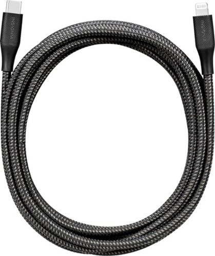 Insignia™ 10’ USB-C to Lightning Charge-and-Sync Braided Cable - Black HOW TO BUY