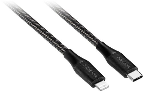Insignia™ 10’ USB-C to Lightning Charge-and-Sync Braided Cable - Black WORLDWIDE DELIVERY